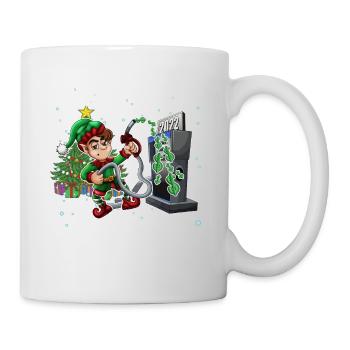 Lustige Elfe pumpen Gas Weihnachten lustig - Tasse - Weiß - Rechts