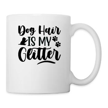 Hundehaar ist mein Glitzer - Tasse - Weiß - Rechts