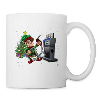 Elf Pumping Gas pour Noël 2022 Drôle - Mug blanc - blanc - Droite