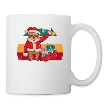 Paresseux Père Noël Amoureux des animaux xMas PJ - Mug blanc - blanc - Droite