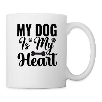 My dog is my heart - Mug - white - Right