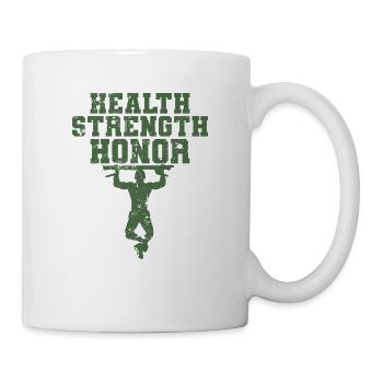 Health Strength Honor Fitness Workout - Tasse - Weiß - Rechts