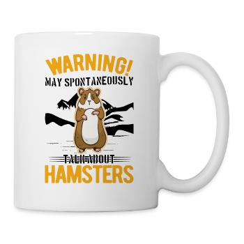 Warning Hamster Hamster Wheel Golden Hamster - Mug - white - Right