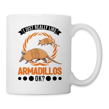J’aime vraiment les tatous, ok tatou - Mug blanc - blanc - Droite
