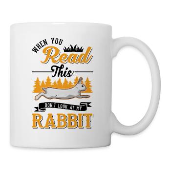 Kaninchen Häschen Hase Kaninchen - Tasse - Weiß - Rechts