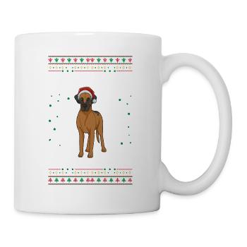 Deutsche Dogge Weihnachten - Tasse - Weiß - Rechts