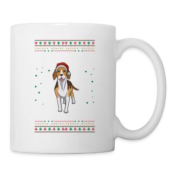Beagle Weihnachten - Tasse - Weiß - Rechts
