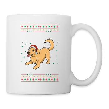 Golden Retriever Weihnachten - Tasse - Weiß - Rechts