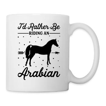 Monter un cheval arabe - Mug blanc - blanc - Droite