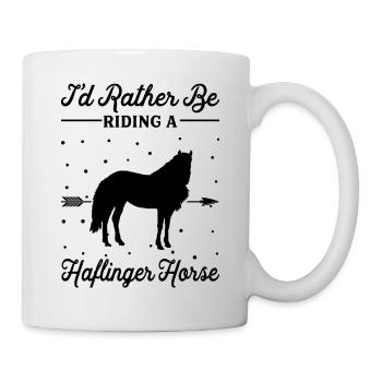 Monter sur un cheval Haflinger - Mug blanc - blanc - Droite