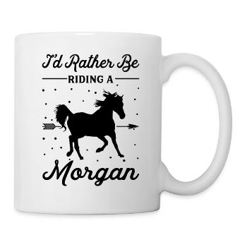 Riding a Morgan Horse - Mug - white - Right