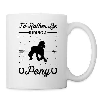 Monter à poney - Mug blanc - blanc - Droite