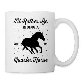 Monter un Quarter Horse - Mug blanc - blanc - Droite