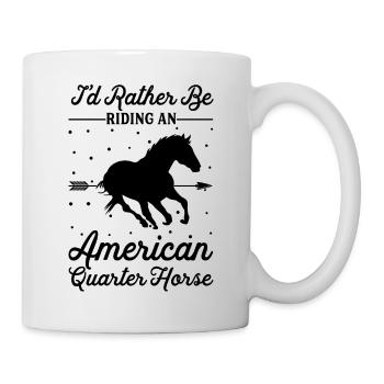 Monter un Quarter Horse américain - Mug blanc - blanc - Droite