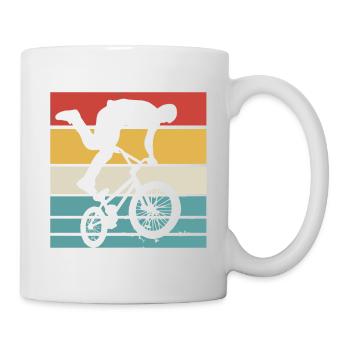 Bmx Rider Vintage Retro Hobby Sport Bicycle Shirt - Mug blanc - blanc - Droite