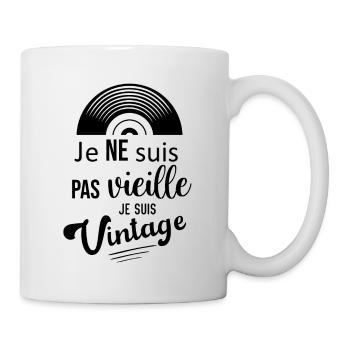 Je ne suis pas vieille, je suis vintage - Mug blanc - blanc - Droite
