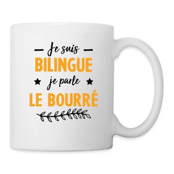Je suis bilingue je parle le bourré - Mug blanc - blanc - Droite