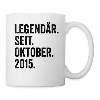 7 Jahre Legendär Seit Oktober 2015 7. Geburtstag - Tasse - Weiß - Rechts