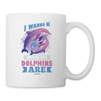 Delfin - Tasse - Weiß - Rechts