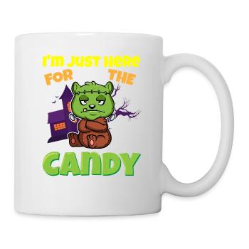 Je suis juste ici pour la bête d’Halloween effrayante de bonbons - Mug blanc - blanc - Droite