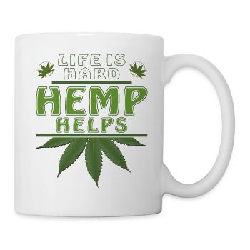 LIFE IS HARD HEMP AIDE - Mug blanc - blanc - Droite