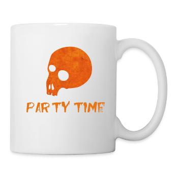 humorous Halloween party saying - Mug - white - Right