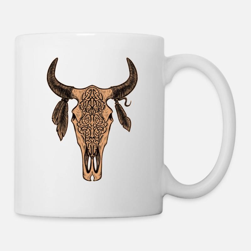 Bullenschädel - Tasse - Weiß