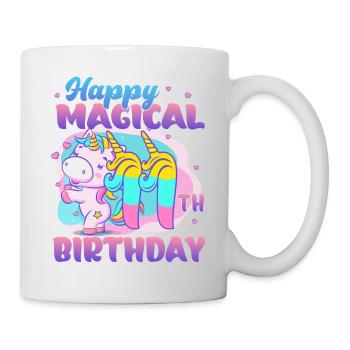Alles Gute Zum 11. Geburtstag Einhorn Pony - Tasse - Weiß - Rechts