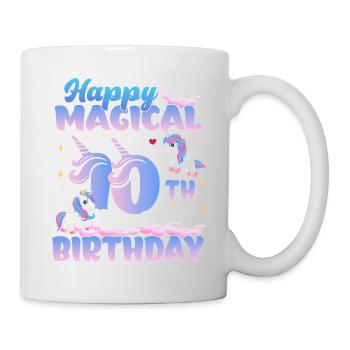 Happy Magical 10th Birthday Unicorn Pony - Mug - white - Right