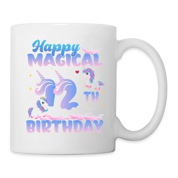 Happy Magical 12th Birthday Einhorn Pony - Tasse - Weiß - Rechts
