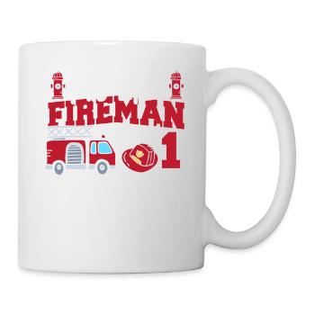 This little firefighter is now 1, - Mug - white - Right
