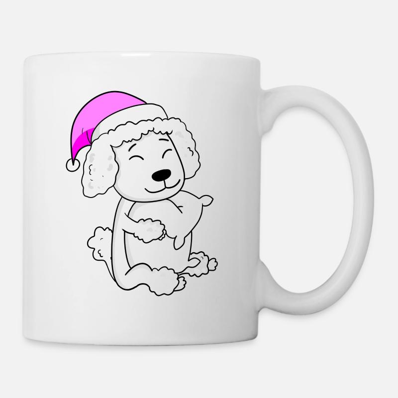 Hund Hunderasse Pudel - Tasse - Weiß