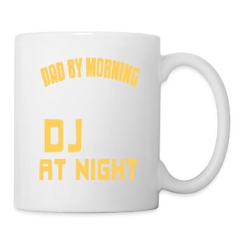DAD By Morning DJ At Night Cool Retro DJ Designs - Mug - white - Right