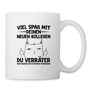 Jobwechsel Abschiedsgeschenk Kollege Neuer Job - Tasse - Weiß - Rechts