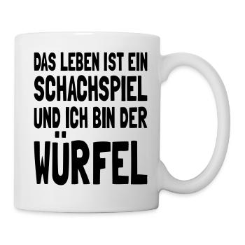 Ich bin der Würfel - Tasse - Weiß - Rechts