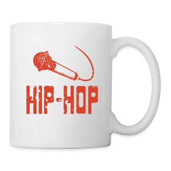 Awesome Retro HIP-HOP Microphone Design T-Shirt - Tasse - Weiß - Rechts