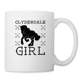 Clydesdale Girl Horse Equestrian Scottish Horse - Mug - white - Right