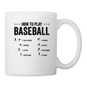 How To Play Baseball Step by Step Player Design - Mug - white - Right