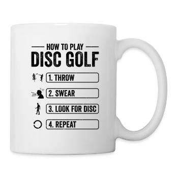 Comment jouer à Disc Golf Funnier - Mug blanc - blanc - Droite