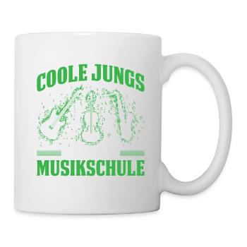 Coole Jungs Gehen In Die Musikschule - Tasse - Weiß - Rechts