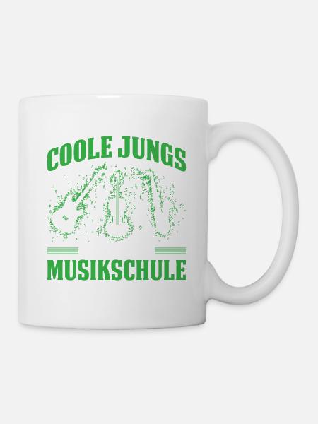 Coole Jungs Gehen In Die Musikschule - Tasse - Weiß