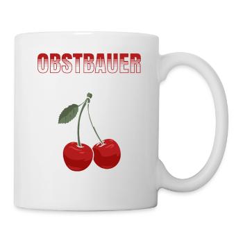Obstbauer Meine Kirschen Schmecken Am Besten - Tasse - Weiß - Rechts
