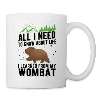 Australischer Wombat - Tasse - Weiß - Rechts