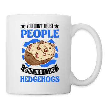 Igel Geschenk Stacheligel - Tasse - Weiß - Rechts