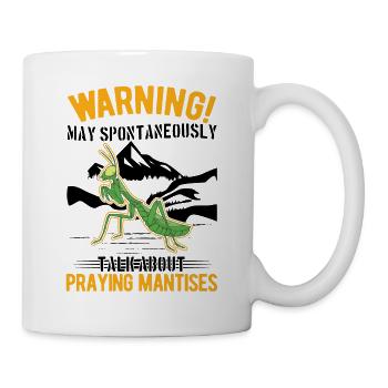 Gottesanbeterin Mantis Fangschrecke - Tasse - Weiß - Rechts