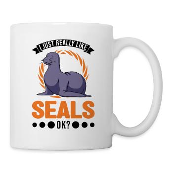 J’aime vraiment Seal Sea Lion Seal - Mug blanc - blanc - Droite