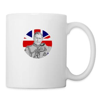 König der britischen Königsfamilie, Karl III., Gott schütze die - Tasse - Weiß - Rechts
