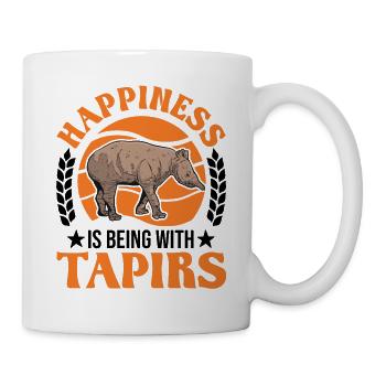 Tapir Glück Flachlandtapir Tapirdae Tapir - Tasse - Weiß - Rechts