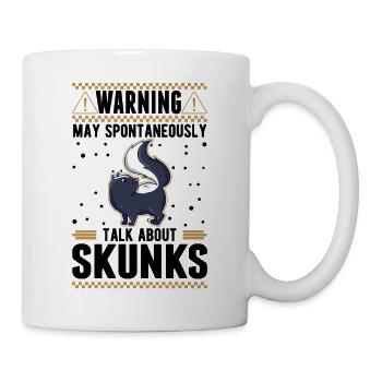 Warnung Stinktier Besitzer Skunk - Tasse - Weiß - Rechts