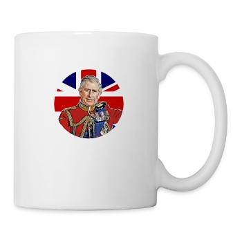 König der britischen Königsfamilie Karl III. Lang lebe es - Tasse - Weiß - Rechts